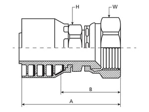 Parker JIC 37° Hose Insert 3/4'' x 1-5/16'' Straight Swivel | S.3222112 - Product Image 2