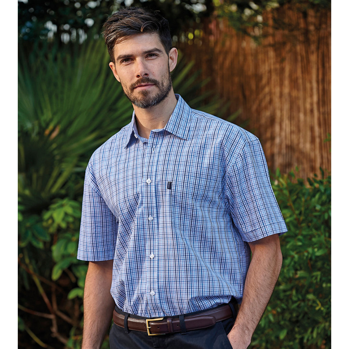 Champion Poole Blue Polycotton Work Shirt | Xpert Workwear BB-3108BLUE