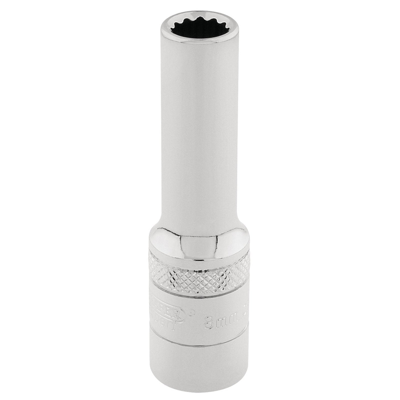 Draper Hi-Torq&#174; 12 Point Deep Socket, 3/8" Sq. Dr., 8mm - DT-MM/B - Farming Parts