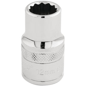 Draper Hi-Torq® 12 Point Socket, 1/2" Sq. Dr., 12mm - H-MM/B - Farming Parts