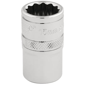 Draper Hi-Torq® 12 Point Socket, 1/2" Sq. Dr., 15mm - H-MM/B - Farming Parts