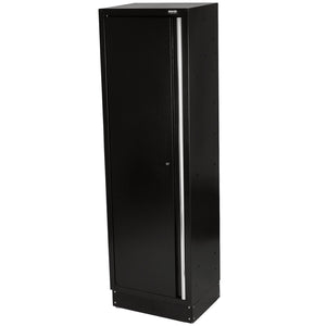 The Draper Bunker® Modular Tall Floor Cabinet, 1 Door, 600mm - MS400-1TC is a tall steel cabinet featuring a single door with a lock and an industrial powder coating finish. The BUNKER modular storage system is plain with no visible designs or markings.