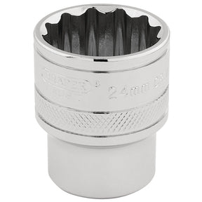 Draper Hi-Torq® 12 Point Socket, 1/2" Sq. Dr., 24mm - H-MM/B - Farming Parts