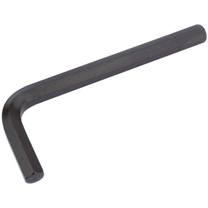 The Draper Metric Hexagon Key, 9.0mm - 4567-MM/B, a black L-shaped tool made from durable chrome vanadium steel, is used for tightening or loosening hexagonal socket screws.