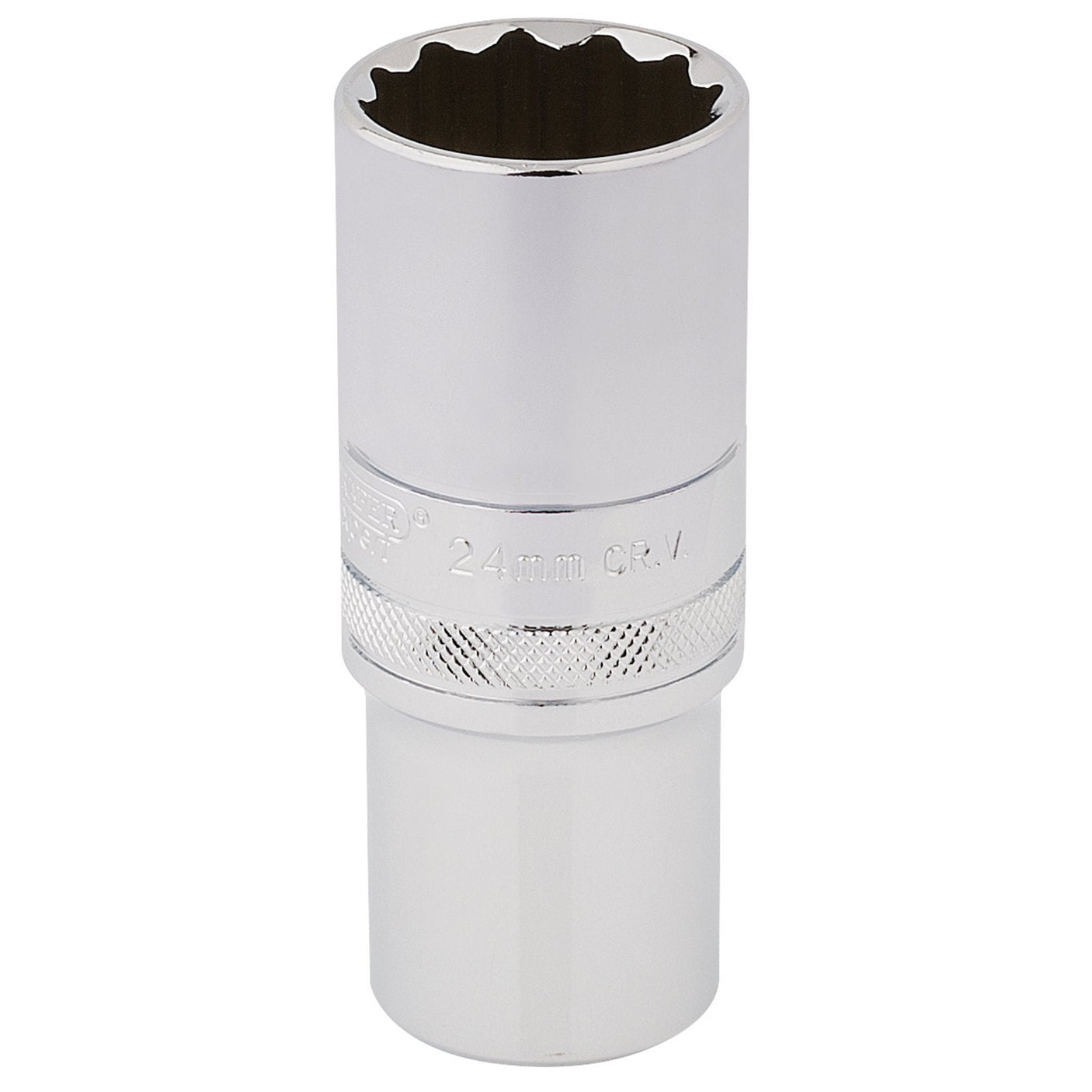 Draper Hi-Torq&#174; 12 Point Deep Socket, 1/2" Sq. Dr., 24mm - HT-MM/B - Farming Parts