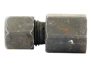 A detailed, close-up view of a Hydraulic Metal Pipe Female Stud Coupling G.A.V. 8L - 1/4''BSP, Sparex Part Number: S.34151.