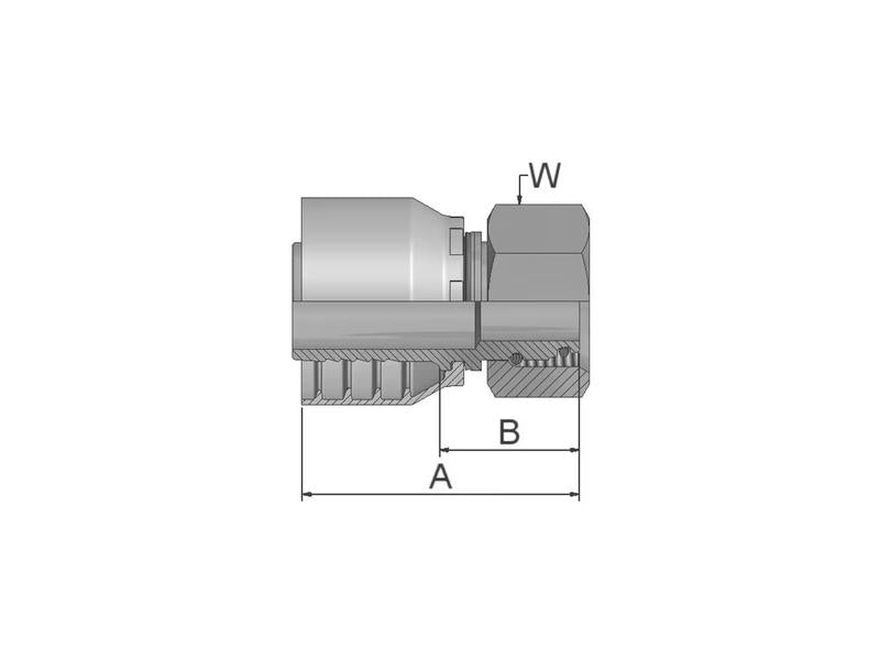 Parker Metric 24° Hose Insert 5/16'' x M16 x 1.50 (8S) Female Straight Swivel With O-Ring | S.3421605 - Product Image 2