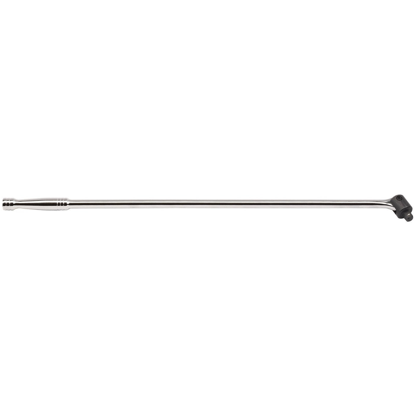 The Draper Expert Breaker Bar, 1/2" Sq. Dr., 750mm - H24FC by Draper is a long, metallic tool with a rotating head, crafted from durable chrome vanadium steel for applying extra torque to fasteners while offering excellent corrosion protection.