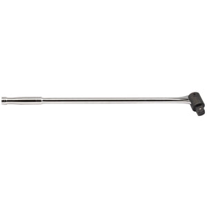 The Draper Expert 1" Square Drive Breaker Bar (760mm) - T25B by Draper features a pivoting head at one end and a long handle for added leverage, and is constructed from durable chrome vanadium steel.