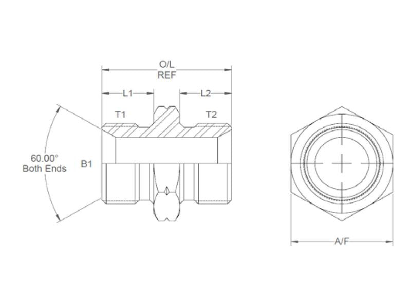 Sparex Hydraulic Adaptor M26 x 1.50 Metric Male x M26 x 1.50 Metric Male | S.35006 - Product Image 3