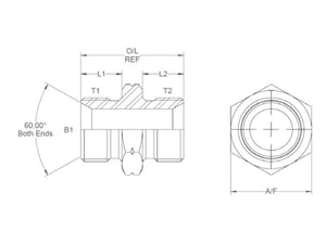 Sparex Hydraulic Adaptor M26 x 1.50 Metric Male x M26 x 1.50 Metric Male | S.35006 - Product Image 3
