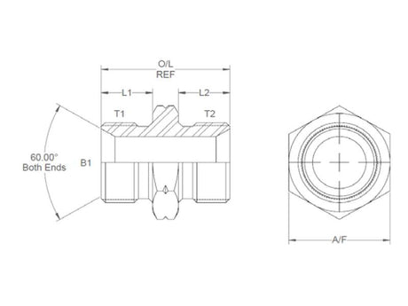 Sparex Hydraulic Adaptor M26 x 1.50 Metric Male x M26 x 1.50 Metric Male | S.35006 - Product Image 3
