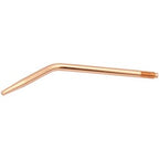 The Draper Lightweight Oxy-Acetylene Welding Nozzle, No.5 - W729 features a bent design and a threaded end, making it ideal for welding or brazing applications under oxy-acetylene conditions.