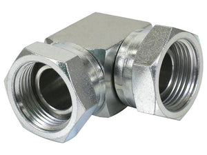 Sparex Hydraulic Adaptor 1'' BSP Swivel Female x 1'' BSP Swivel Female 90° Compact Elbow | S.35121 - Product Image 1