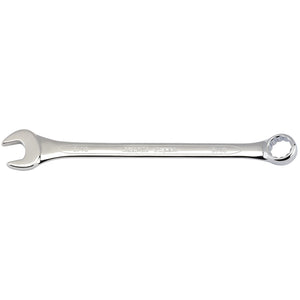 The Draper Imperial Combination Spanner, 9/16" - 8220AF, is a versatile tool featuring both an open-end and a box-end, constructed from durable chrome vanadium steel. This spanner is commonly used for tightening or loosening nuts and bolts and meets DIN3113 specifications as part of the reputable Draper HI-TORQ series.