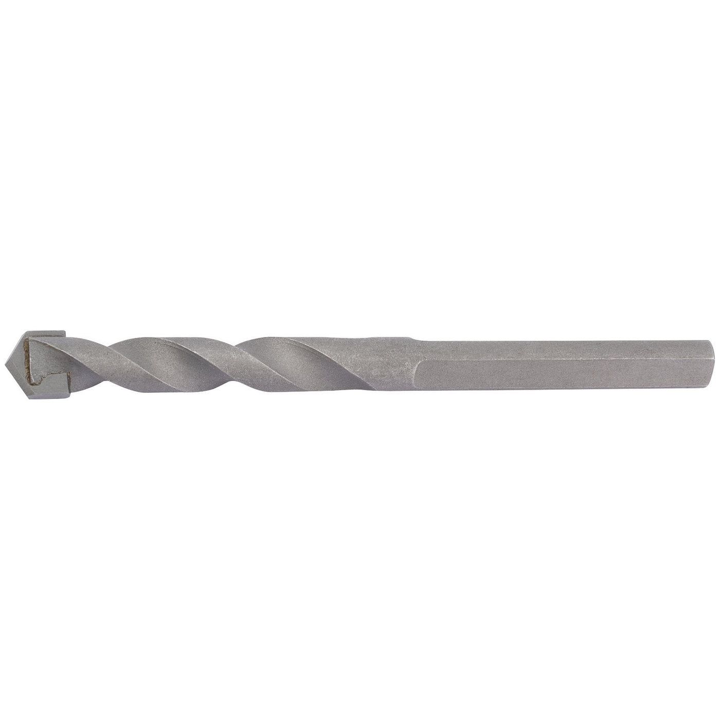 Image of the Draper Masonry Pilot Drill, 1/4" - HS/PD3 featuring an Expert Quality metal design with a pointed tip and spiral flutes, ideal for drilling holes in various materials. The 1/4" (6.35mm) diameter ensures compatibility with holesaw arbors.