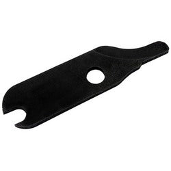 No Product Description Available: Draper Spare Nibbler Blade For 35748 Hand Nibbler - Y03B by Draper, a black metal bike tire lever tool featuring a hook on one end and a hole in the middle.