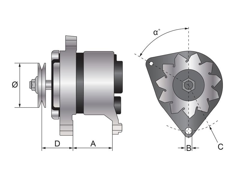 Mahle Alternator (Mahle) - 14V, 70 Amps [BRANDSAVE] | S.35965 - Product Image 4