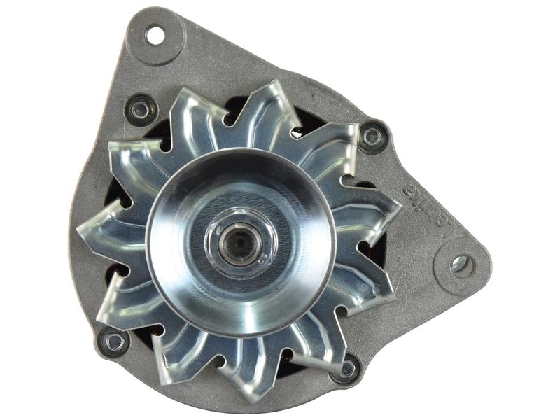 A metallic Sparex alternator (Mahle), operating at 14V and 55 Amps, visible from the side showcasing fan blades, a single groove pulley, and external mounting points, associated with Sparex Part Number: S.36159.