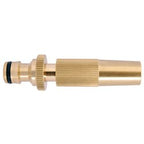 The Draper Brass Spray Nozzle - GWB8/H, featuring a ribbed grip, black O-ring, and sturdy brass connectors.