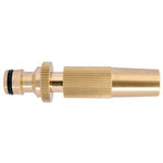 The Draper Brass Spray Nozzle - GWB8/H, featuring a ribbed grip, black O-ring, and sturdy brass connectors.