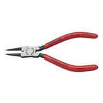 A pair of Draper Knipex 44 11 J0 Straight Internal Circlip Pliers, featuring red handles, pointed tips, and black grips, made from chrome vanadium electric steel.