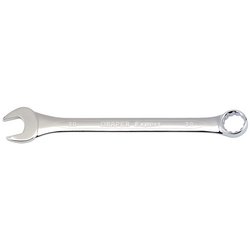 The Draper Combination Spanner, 30mm - 8220MM, crafted from durable chrome vanadium steel, features an open-end on one side and a box-end on the other. The Draper HI-TORQ design ensures efficient tightening or loosening of nuts and bolts, with enhanced corrosion protection for long-lasting use.