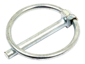 A Sparex Round Linch Pin (Pin Ø9mm x 44.5mm), identified by Sparex Part Number S.36, features a circular ring and a cylindrical round pin, commonly used in mechanical and industrial applications to secure parts quickly and easily.