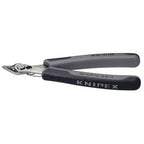 A pair of Draper Knipex 78 03 125 ESD Non Bevel Electrostatic Super Knips, partially open, crafted with black and gray handles from Professional Quality tool steel.