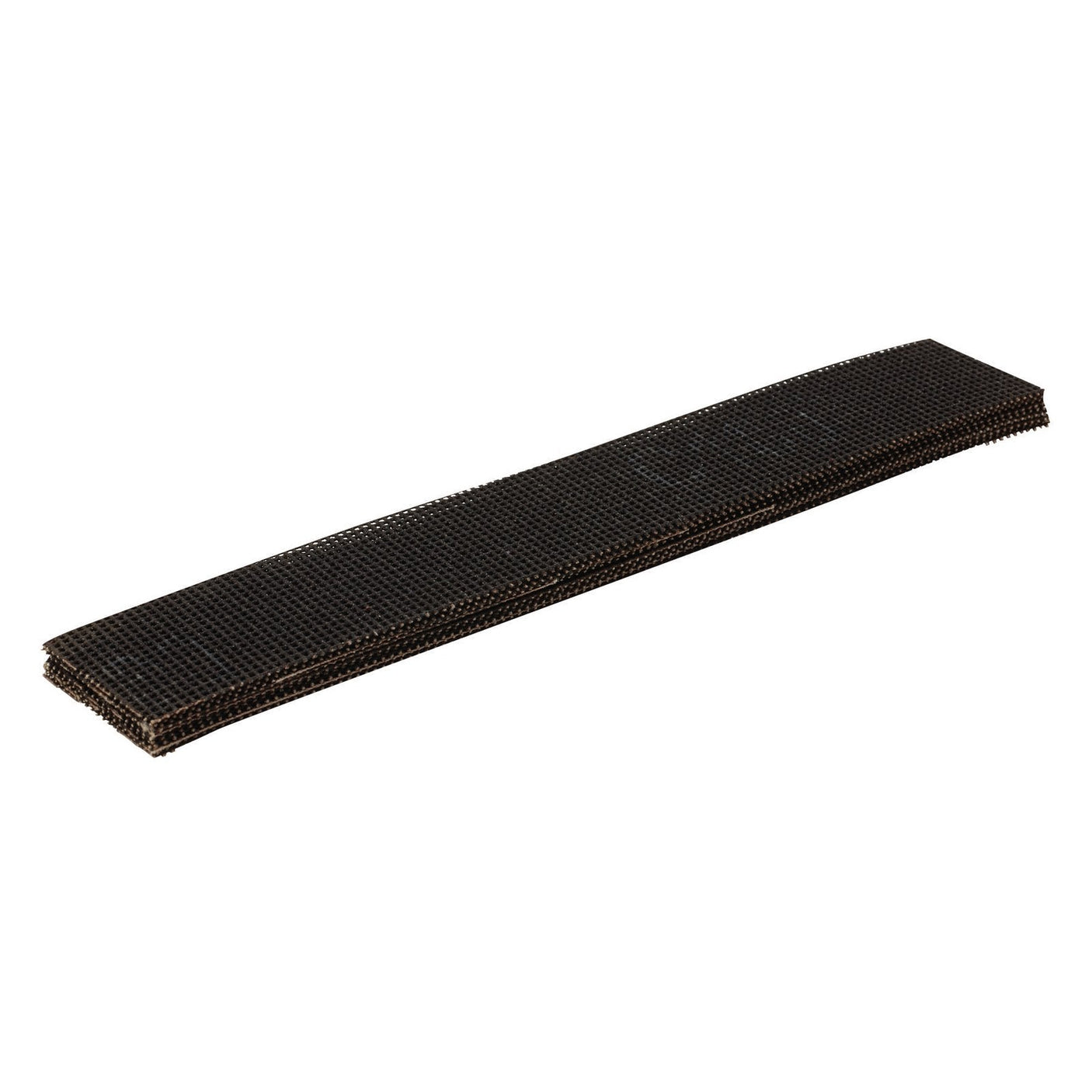 A Draper Silicon Carbide Abrasive Strip, measuring 38mm by 225mm and rated at 180 grit, appears as a black, elongated rectangular strip with a textured surface, resting horizontally against a white background.