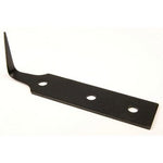 A Draper Windscreen Removal Tool Blade, 25mm - YWRT is a black metal tool with a flat handle featuring three round holes and a curved, pointed end.