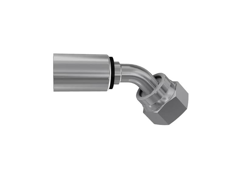Parker ORFS Hose Insert 135° Swept Swivel 1/4" Female - Sparex Part S.3871104