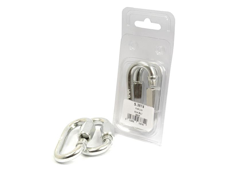 Agripak Chain Quick Link Ø8mm Heavy-Duty 2-Pack Connector | S.3874