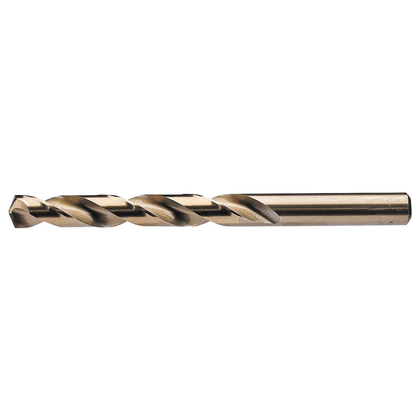 A Draper HSS Cobalt Drill Bit, 12.5mm - H30PB featuring a spiral design and cylindrical shank for precise metric-sized drills.