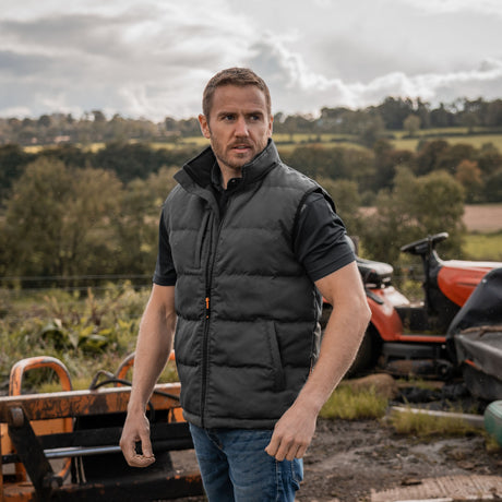 Xpert Core Padded Work Bodywarmer Grey - Farming Parts