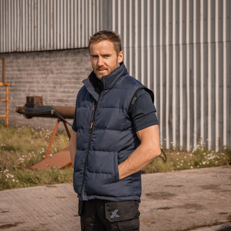 Xpert Core Padded Work Bodywarmer Navy - Farming Parts