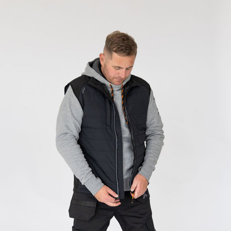 Xpert Pro Rip-Stop Panelled Bodywarmer Black - Farming Parts