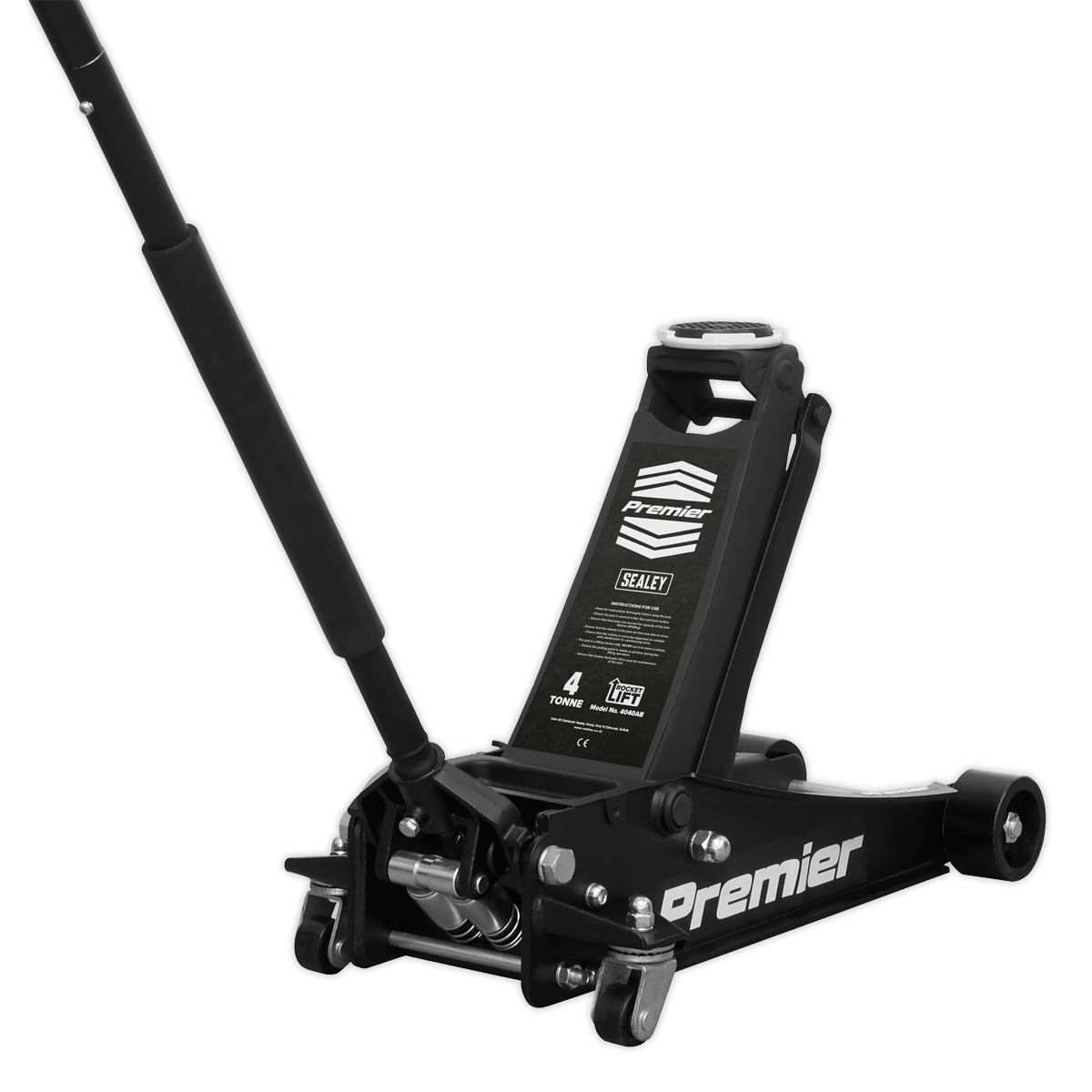 Trolley Jack 4 Tonne Rocket Lift Black - 4040AB - Farming Parts