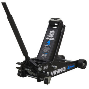 Viking Professional Trolley Jack 4 Tonne Low Profile with Rocket Lift - 4040TB - Farming Parts