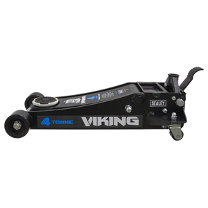 Viking Professional Trolley Jack 4 Tonne Low Profile with Rocket Lift - 4040TB - Farming Parts