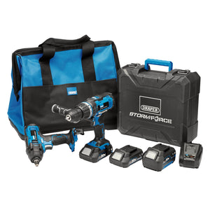 Draper Storm Force&#174; 20V Cordless Workshop Kit (7 Piece) - PTK20VWSHOP - Farming Parts