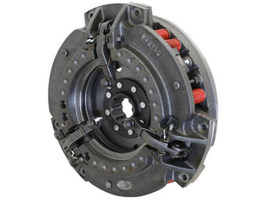 A sturdy cast iron housing encasing metal components, springs, and a circular central opening can be found in the Clutch Cover Assembly, Sparex Part Number S.40675 by the brand Sparex.