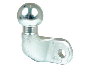 A Sparex 50mm Forged Towball Hitch (Sparex Part Number: S.4071) with a metallic finish, featuring a spherical 50 mm ball on top and an attachment hole at the base.