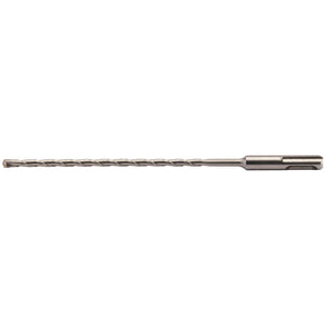 The Draper SDS+ Masonry Drill Bit, 5.5 x 210mm - DSDS/PB features a long, thin metal design with a spiraled shaft and straight shank. It is specifically designed for making precise holes in various materials, adhering to ISO 5468 specifications.