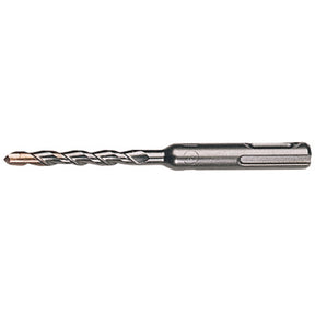 The Draper Sds+ Masonry Drill Bit, measuring 6.0 x 110mm with a helical fluted design and a cylindrical shank, crafted from tungsten carbide, is shown against a white background.