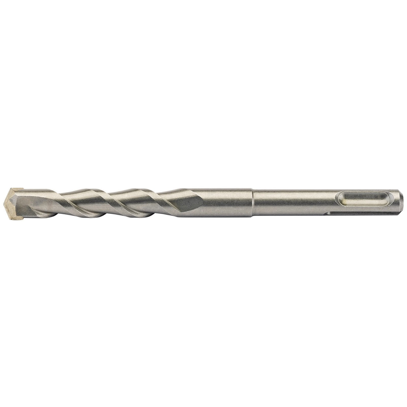 The Draper Sds+ Masonry Drill, 12.0 X 150mm - DSDS/PB features a grooved design and cylindrical shaft, making it ideal for drilling into hard materials. It is also compatible with ISO 5468 standards.