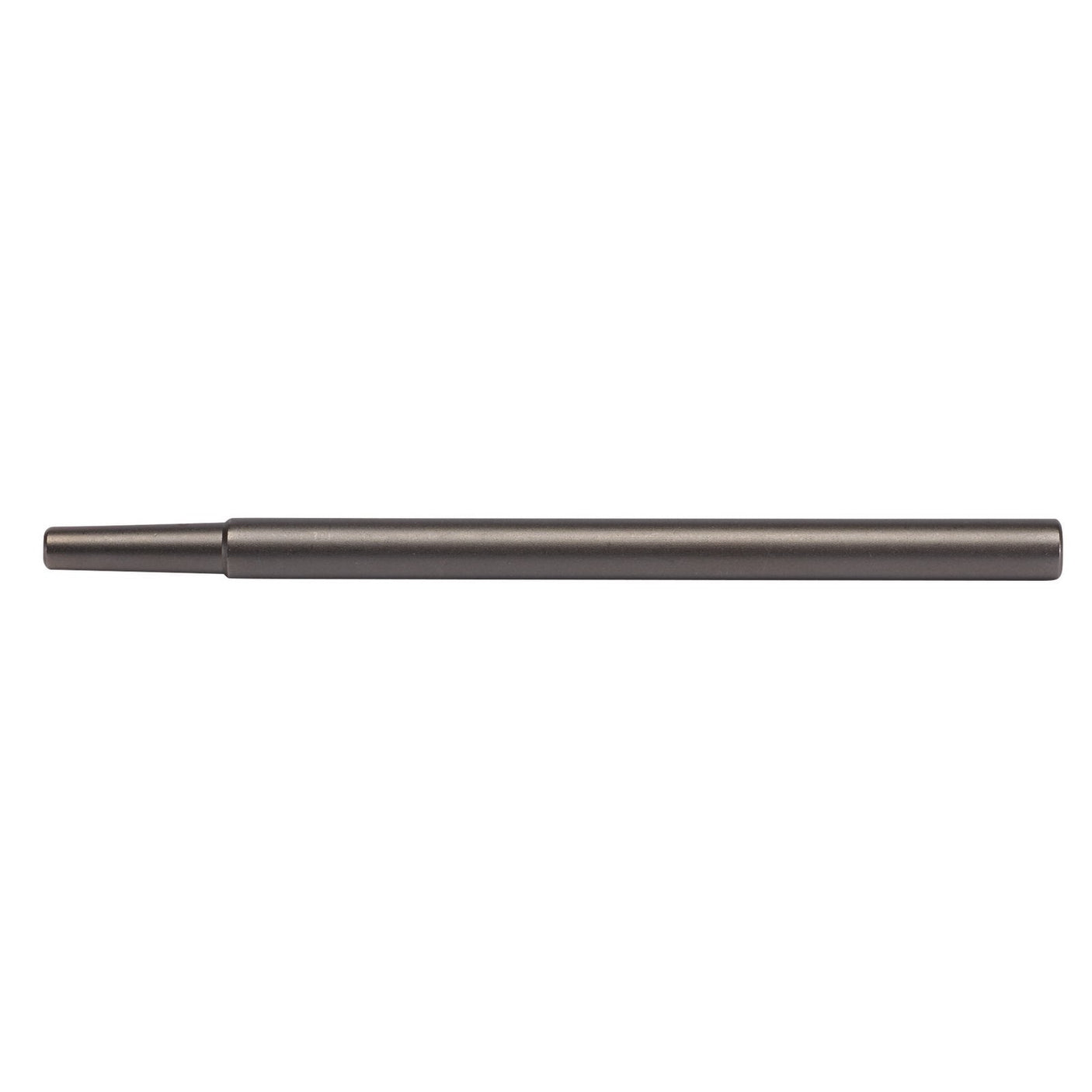 The Draper Guide Rod For Diamond Core Bits, 12 X 200mm - DCBGR/B, is a slender, metallic tool with a tapered end resembling a small punch pin against a white background, ideal for diamond core drill guidance.