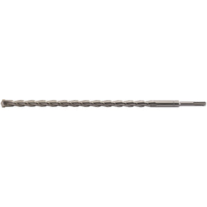 A long, 18.0 x 450mm Draper Sds+ Masonry Drill with a narrow shank and pointed tip, designed for use with power drills.