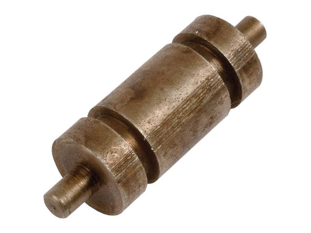 Introducing the Control Lever Roller by Sparex (Part Number: S.41424), a cylindrical brass roller featuring two grooves near each end and short protruding rods, engineered for precise operation in control levers and pumps.