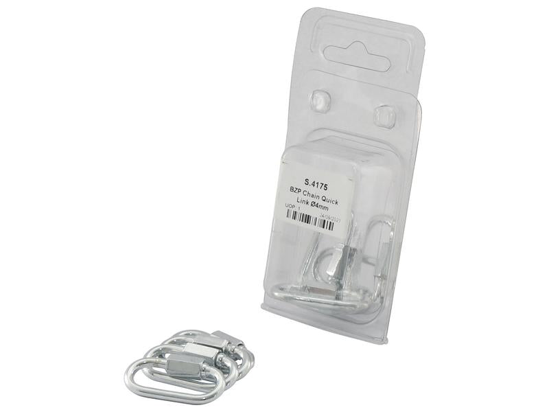 Sparex Agripak Chain Quick Link Ø4mm 4pc Set for Fast Secure Fixing | S.4175